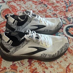 Brooks Black and White Athletic Shoes